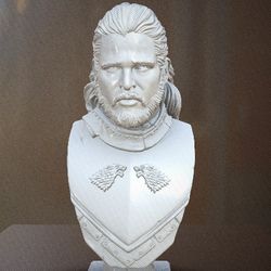 Jon Snow Game Of Thrones Fan Art Bust Statue Comic Book Video Game