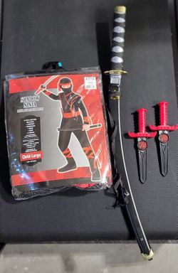 Shadow Ninja Kids Halloween Costume Set Child Large