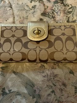 Coach Khaki Bronze Signature Wallet