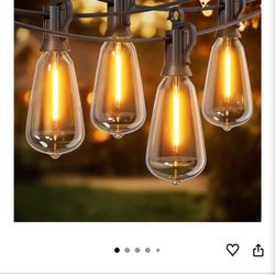 Brightown Outdoor String Lights Patio Lights, 100FT ST38 Shatterproof Dimmable Waterproof Connectable LED Christmas Lights, Hanging Outside Light for 