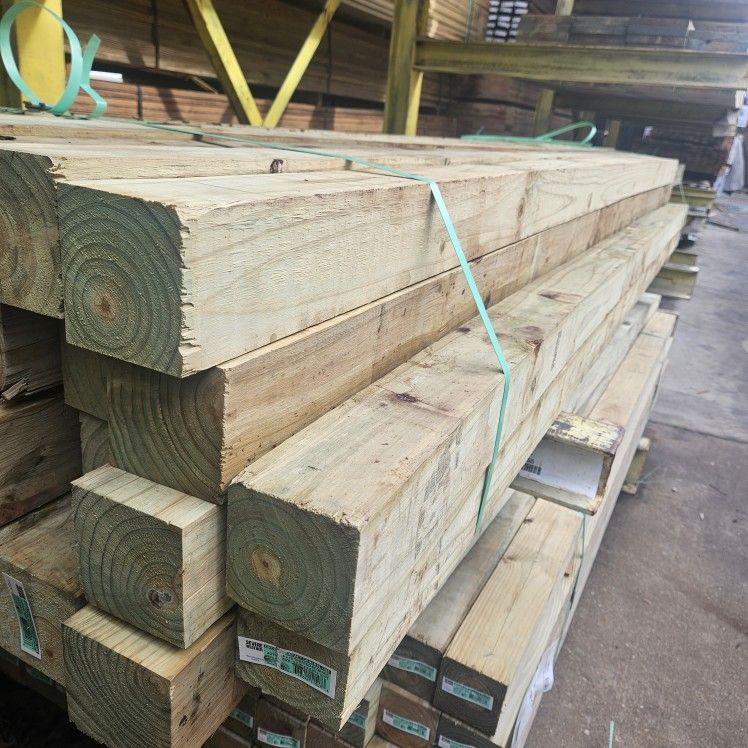 🔥🪵6x6x16' Pressure Treated Post! Postes Verdes De 6x6 De 16 Pies💥❄️