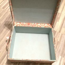Fabric Container, 13x11x6 Zippered Storage Container 