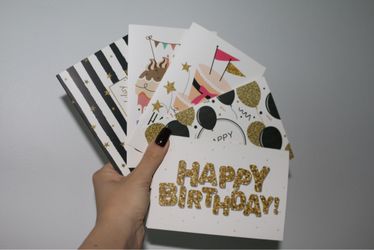 Birthday Cards with Stickers and Envelopes