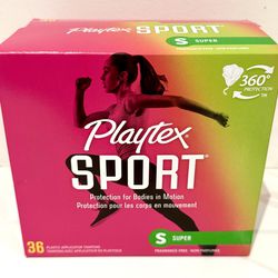 NEW Playtex Sport Tampons Super Absorbency Unscented, 36 Count