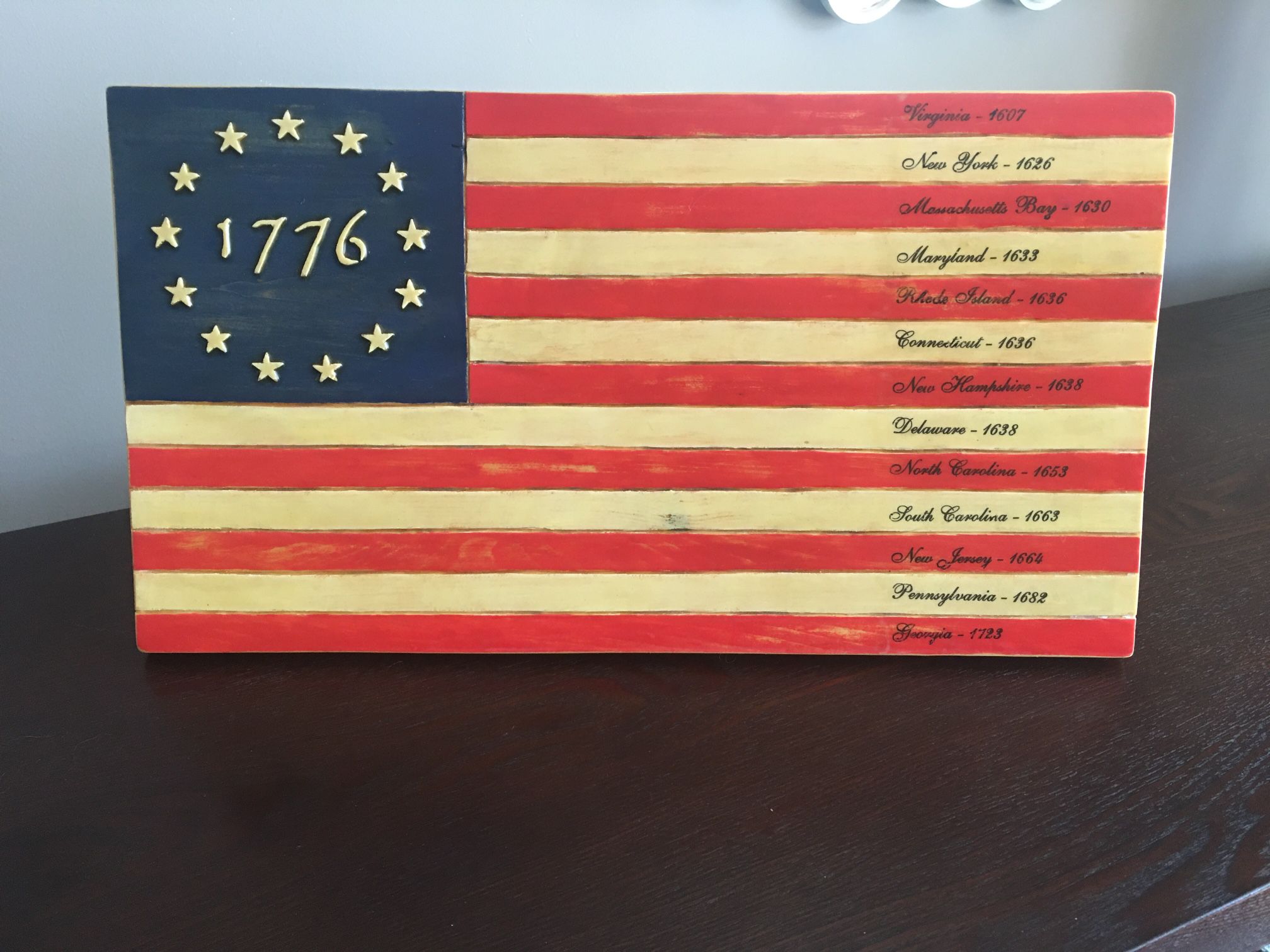 1776 Wood Flag