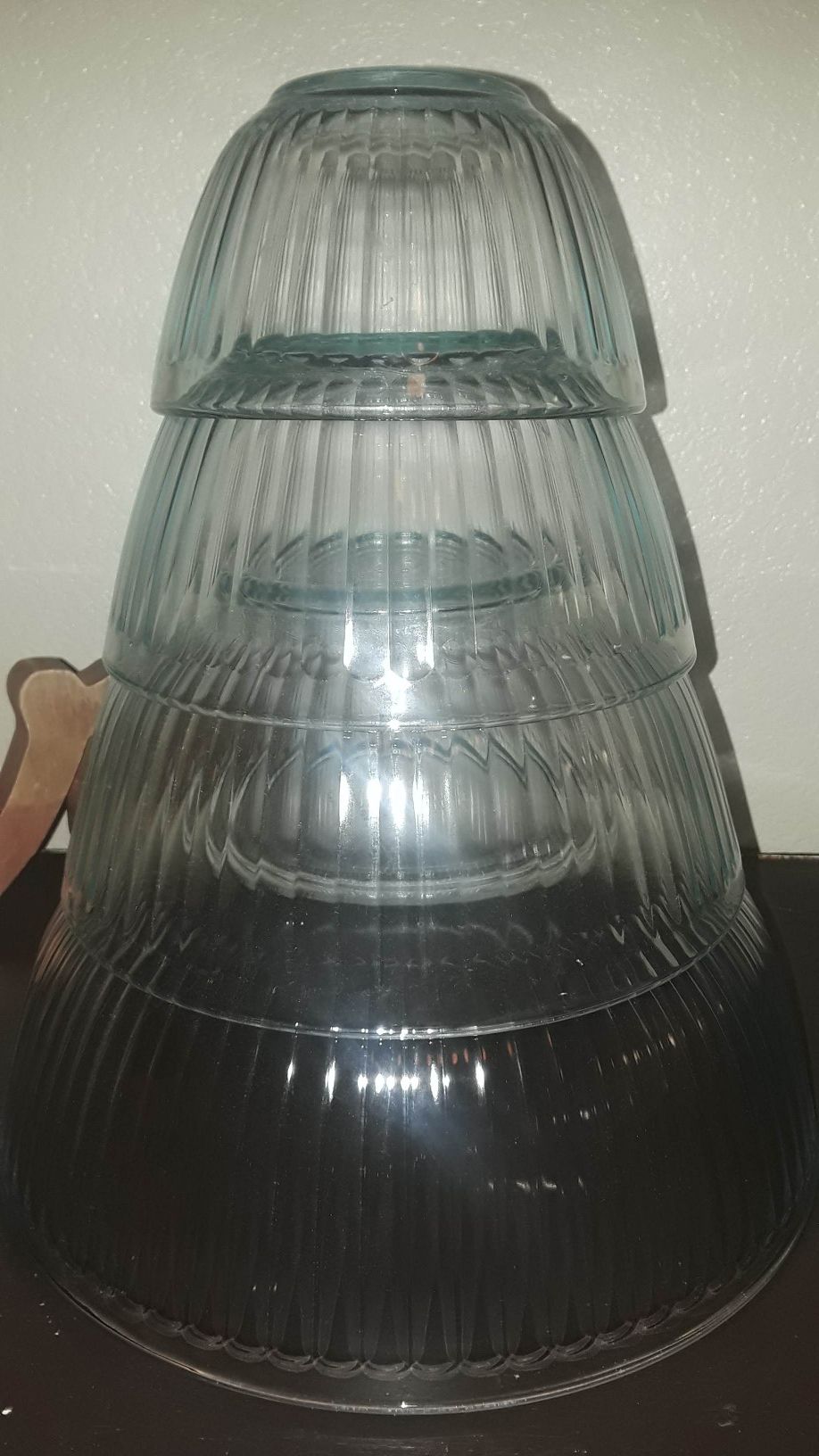 Pyrex Bowls Tinted Blue