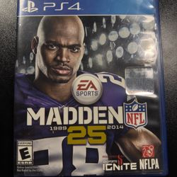 Madden NFL 25 (Sony PlayStation 4 2013) Complete And Tested Adrian Peterson Cover