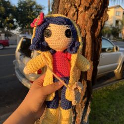 Coraline crochet doll 