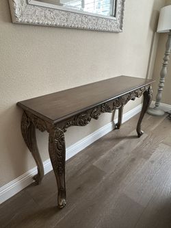 Ornate Wooden Console Table Jessica Mclintock