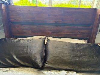 Wooden Full size bed frame & Wooden dresser