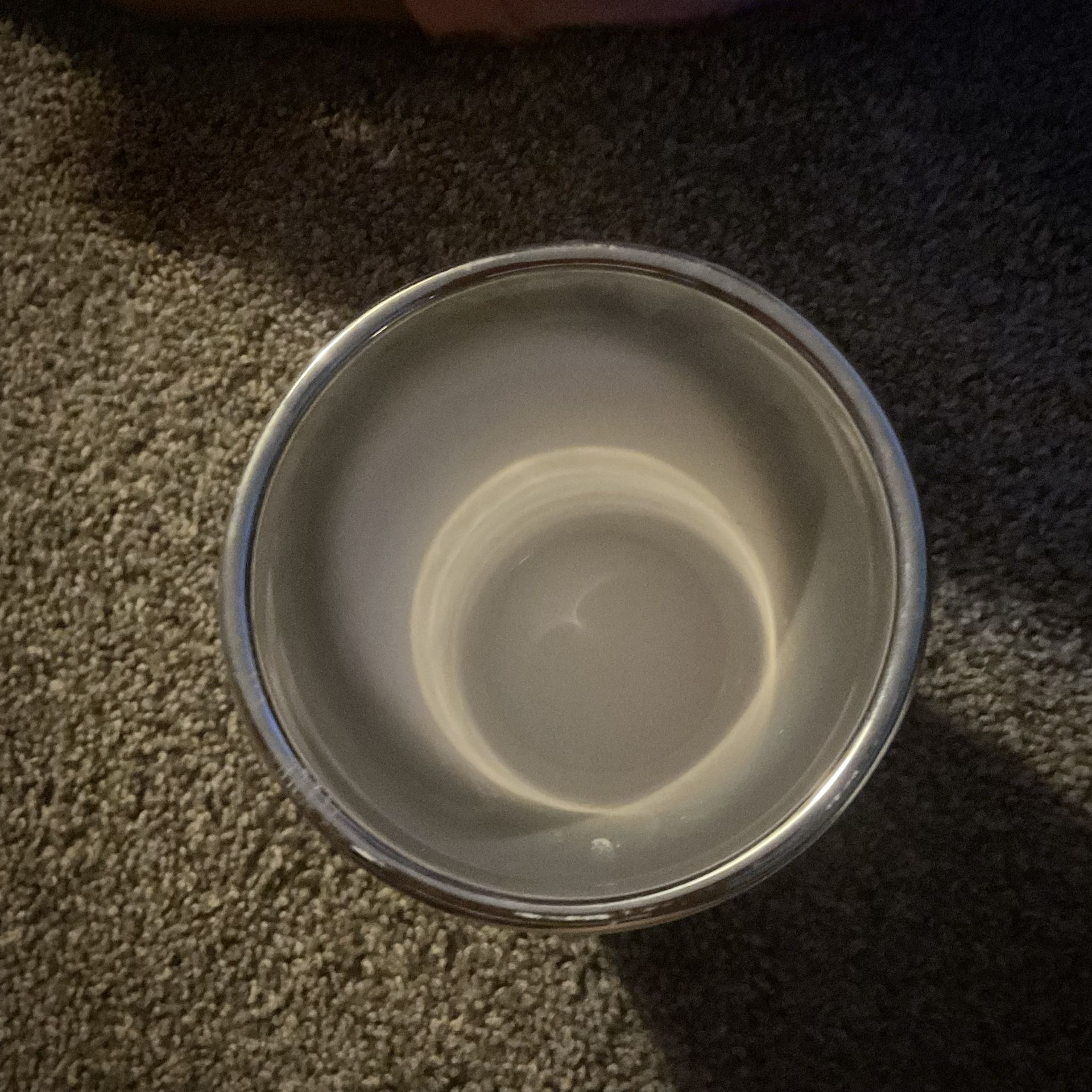 White Ceramic Vase With Silver Band