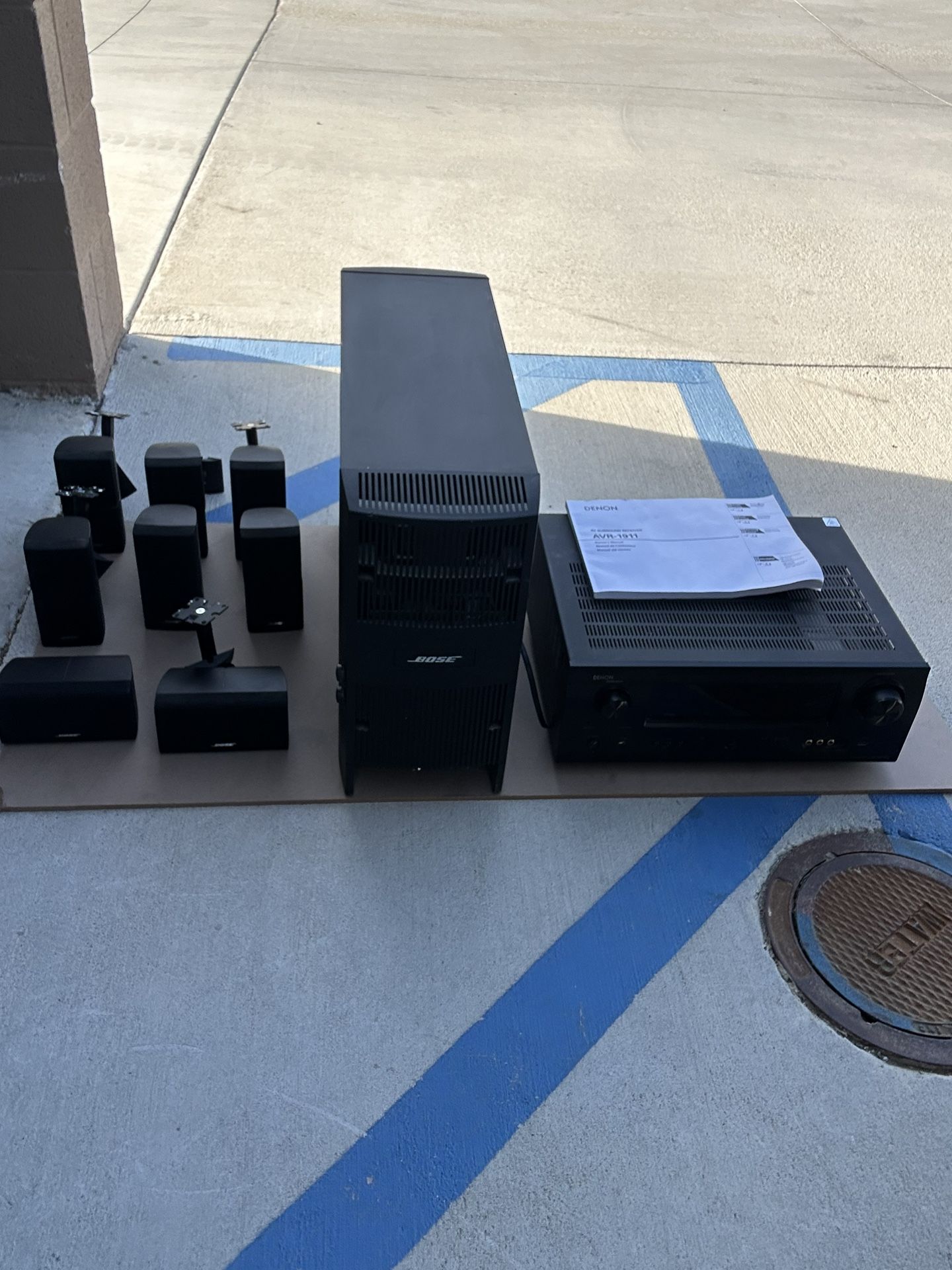 Bose ACOUSTIMASS 10 IV HOME ENT Black and Denon AVR 1911 7.1 Channel 125 Watt Home Receiver