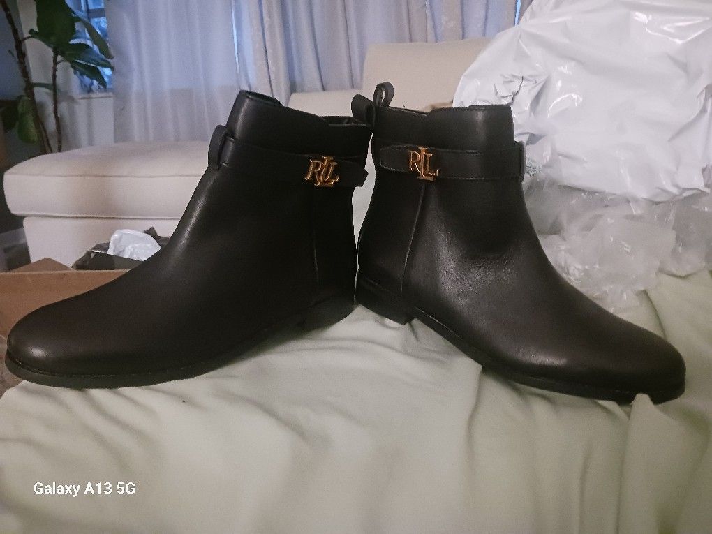 Women's Ralph Lauren Leather Ankle Boots