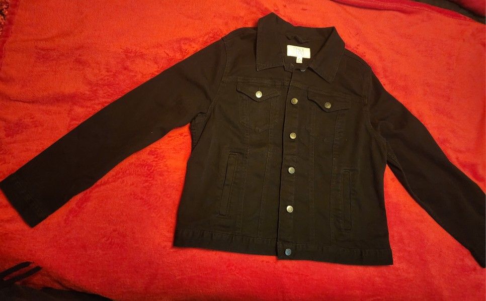 A Black Women's Time And Tru Jacket Sz 16-18, XL 