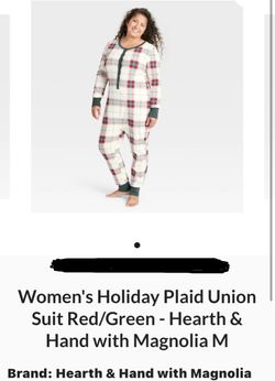Hearth & Hand with Magnolia Women's Holiday Plaid Union Suit