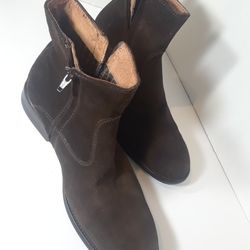 Men's Suede Dress Boot Brown J&M 1850