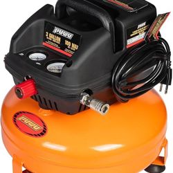 3Gallon Oil-Free Air Compressor, 120V 0.6CFM@90PSI Portable Pancake Air Compressor with Dual Gauges, Quick Coupler & Safety Valve for Tire Inflation, 