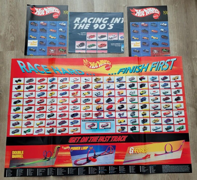 HOT WHEELS VINTAGE POSTER SET OF 4