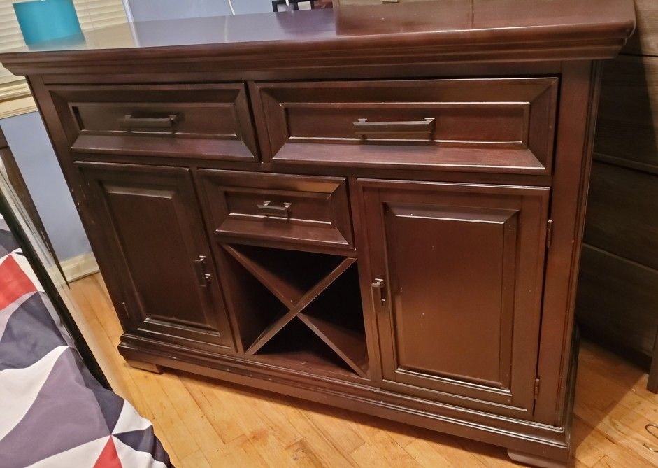 Bobs Discount Furniture Buffet With Wine Rack / Server / Sideboard