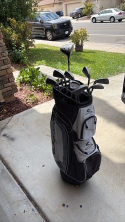 Titliest complete golf club bag titliest driver nice putter with cobra nice bag