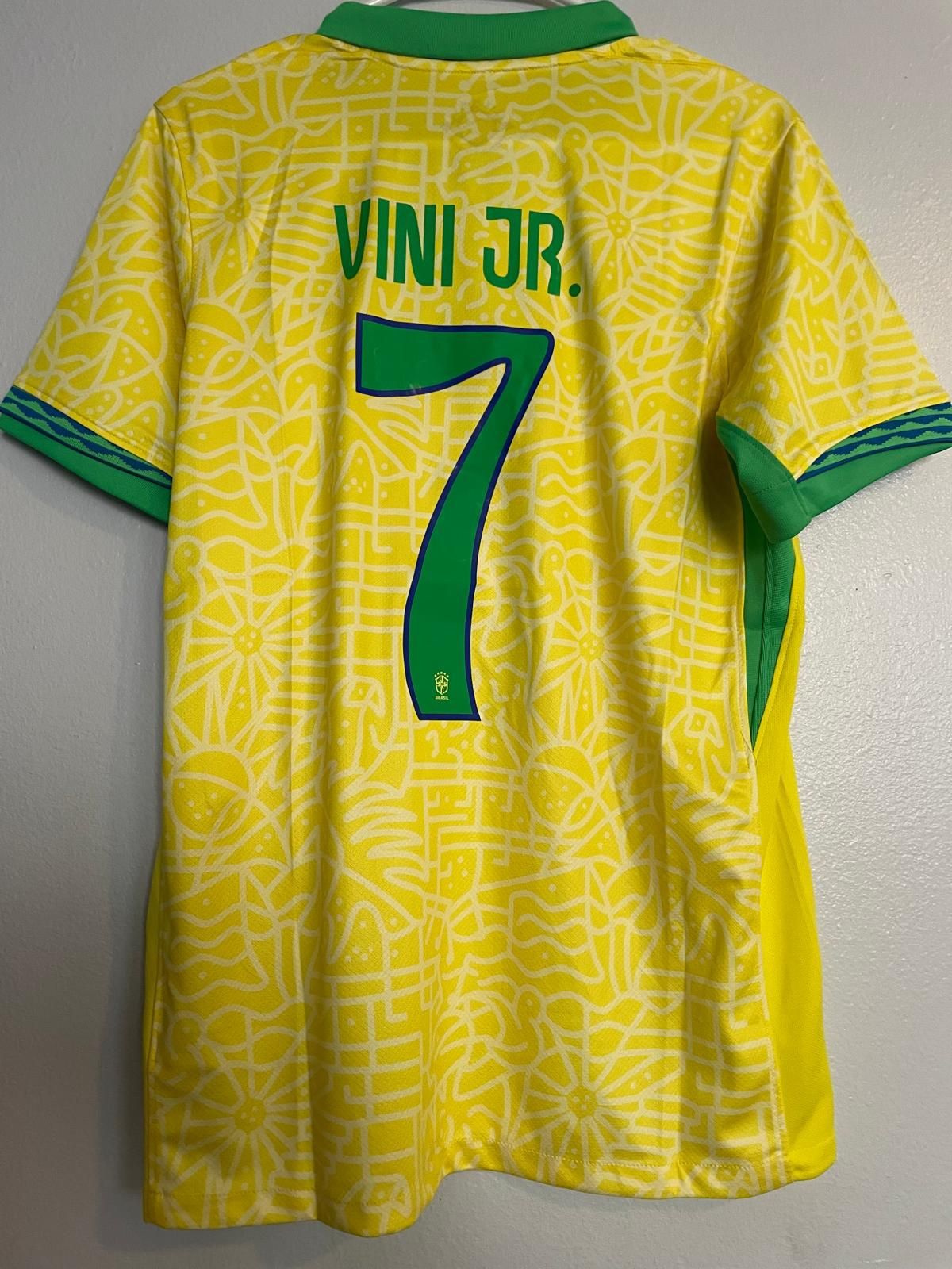 Vine JR. Jersey para hombre de local de Brasil 2024