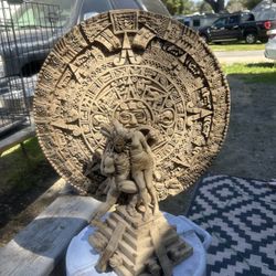 Aztec Calendar Statue