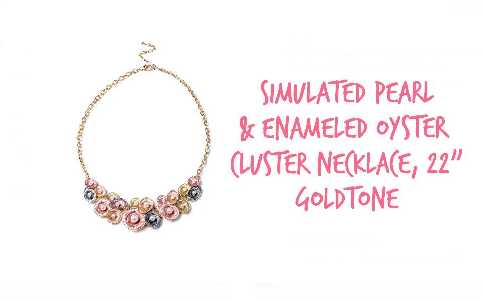 Two Enameled Cluster Necklaces, 22", Goldtone, $16 each Or $28 both💖