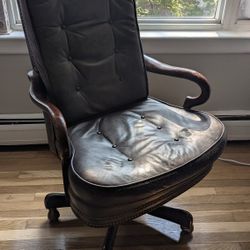 Hancock & Moore Teal Leather Executive Office Chair