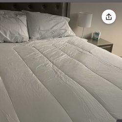 Queen Sized Bed-mattress Box Spring And Frame 