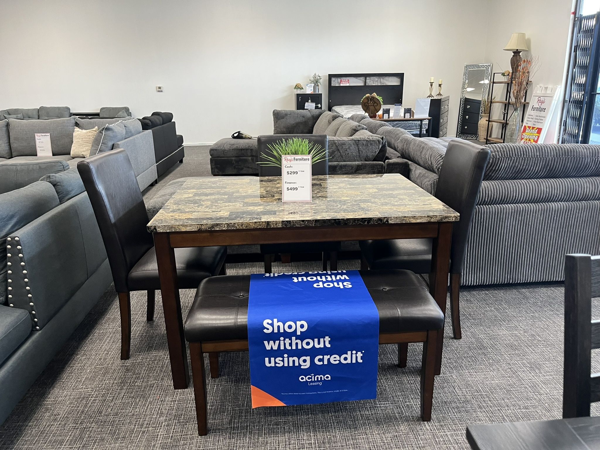 5 Pc Dining Table Set W/ Bench/ $10 Easy Down Payment Options