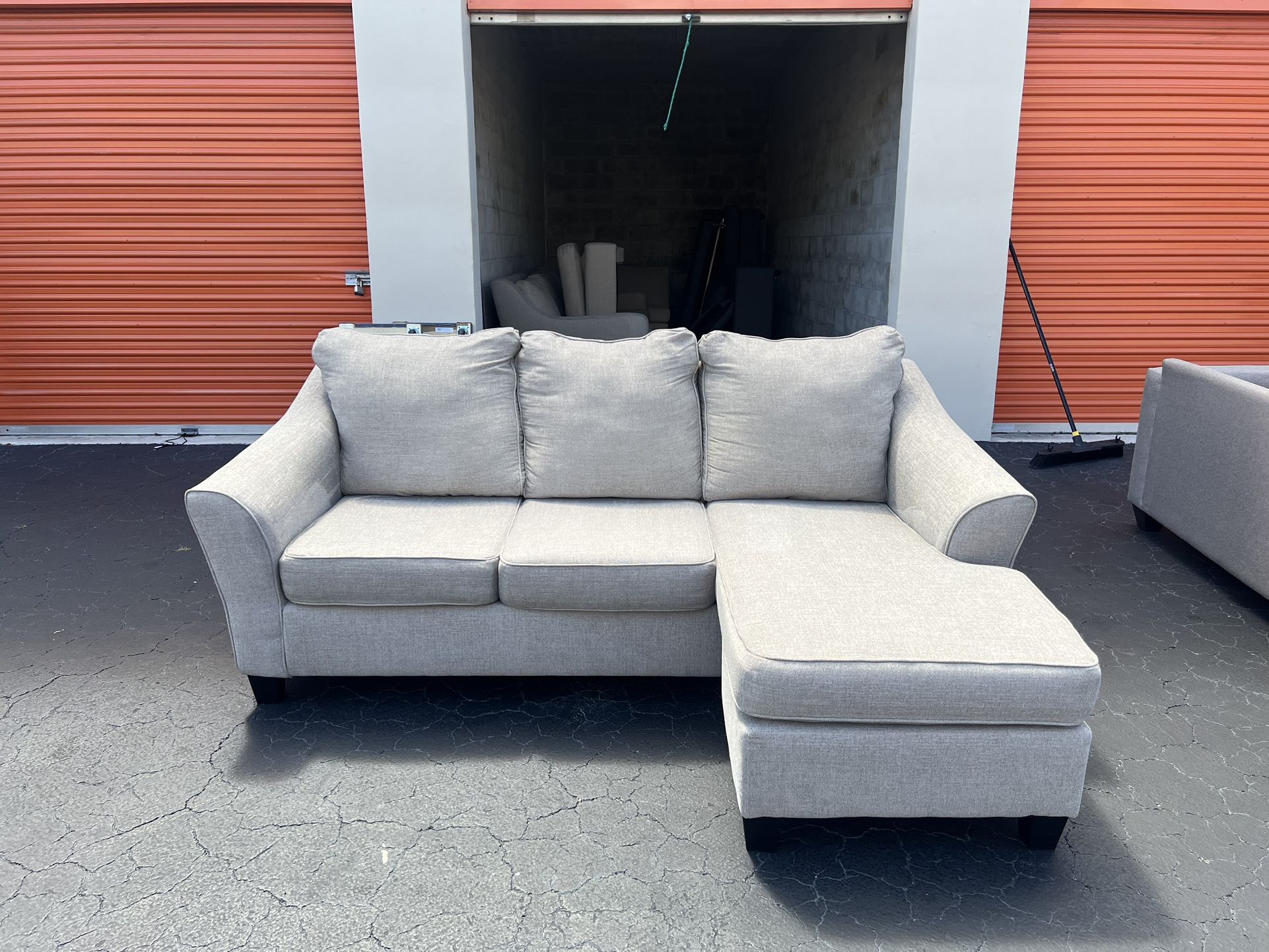 Light Grey Chaise Sectional! 