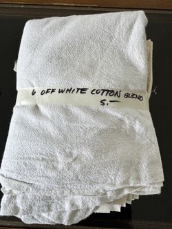 6 OFF WHITE COTTON FABRICS Fabrics 