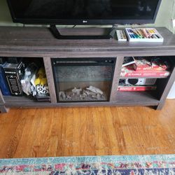 Electric Fireplace/Heater TV Media Console 
