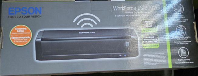 Epson WorkForce ES-300WR Wireless Duplex Document Scanner - Brand New in Box