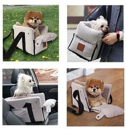 Dog Booster Seat Console Dog Car Seat Car Armrest Dog Seat Center Console Dog Pet Cat Puppy Travel Seat Suitable for Small Dogs Perfect for A Flip-top Thumbnail