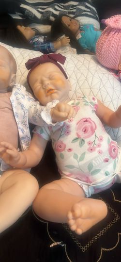 Reborn Baby Doll in Floral Onesie
