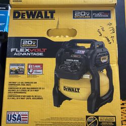Dewalt 20v Max Brushless Flex Volt Advantage 2.5 Gal Cordless Air Compressor 