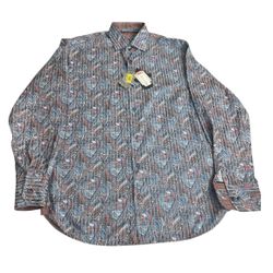 NWT Men’s Visconti Black Size Small Multicolor Button-Up Shirt $125