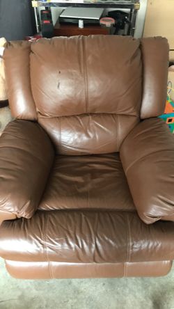 brown leather recliner sofa