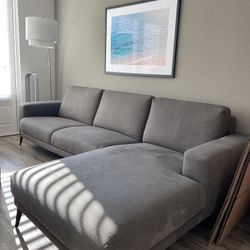 Scandinavian Designs Luxury Grey Sofa With Left Chase  