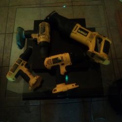 3 DeWalt Drills And Sawzall