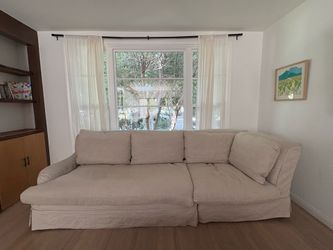 Restoration Hardware Slipcovered Sectional Sofa with Chaise – 115.5" – $950 OBO
