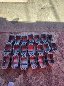 Metal electrical remodeling boxes.