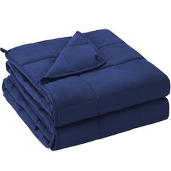 Weighted Blanket for Adults (20 lbs, 60” x 80”, Blue)（new)