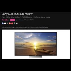 Sony 75" TV - 3D Capable