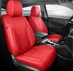 Red Full Set Red Waterproof Car Seat Covers for Cars, Suvs, Trucks (NIB) New 23