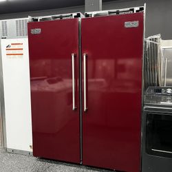 Viking Pro Column Refrigerator + Freezer Built In Set 