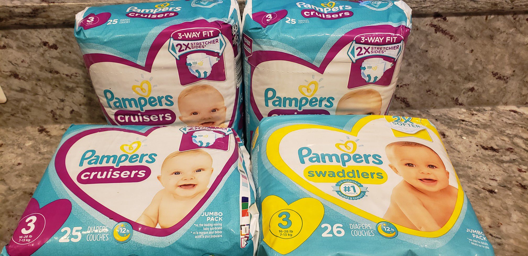 Pampers diapers size 3 $5 each