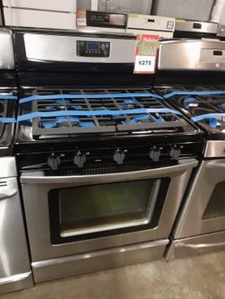 Whirlpool 5 Burnes gas stove stainless steel in excellent conditions