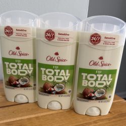 Old Spice Total Body Deodorant Stick Fiji 3ct